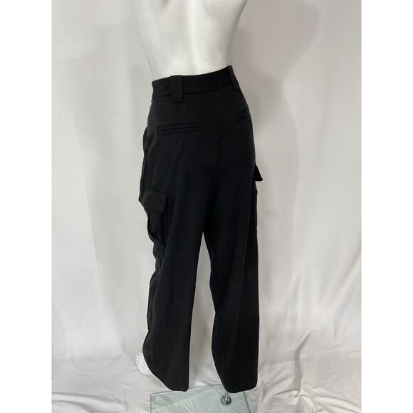 Shona Joy 'Sara' Black Crepe Utility Relaxed Pant Size 4 - Picture 3 of 5